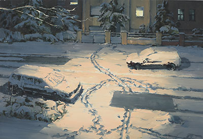 VOR DEM HAUS (FICKR) 2013 140 x 230 cm